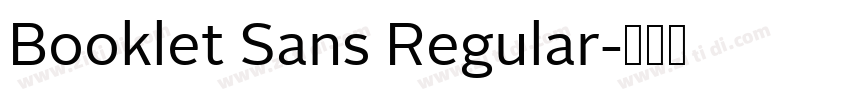 Booklet Sans Regular字体转换